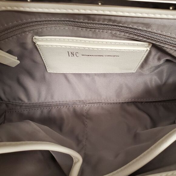 Juditth Quilted Hand Bag with Chain in White from INC - Picture 4 of 8